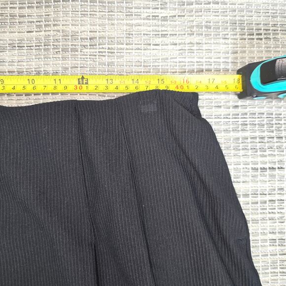 MTA Shorts Womens XL Black Ribbed Knit Pleated Front Stretchy Elastic Waistband - Picture 6 of 12